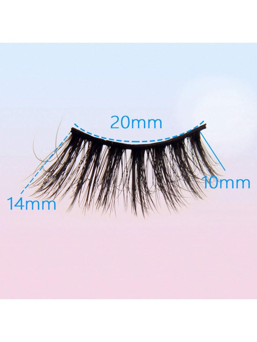 20pairs Faux Mink Eyelashes, Full Strip, Natural & Long Style, Suitable For Travel, Party, Daily Use