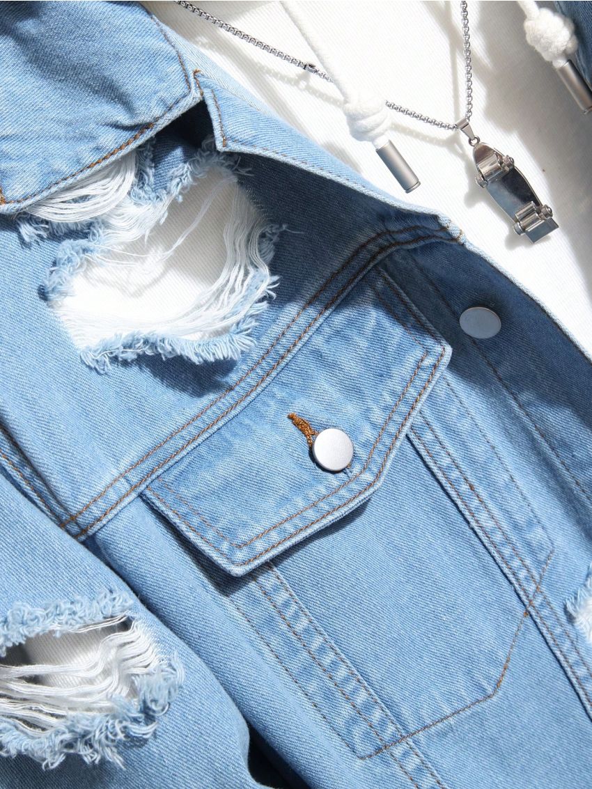 Extended Sizes Men's Plus Size Denim Jacket