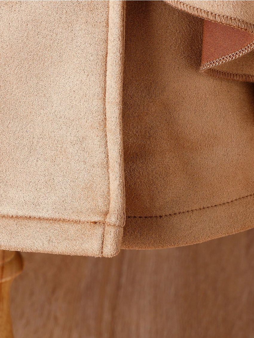 Infant Girls' Elegant Woolen Coat With Collar, Autumn/winter