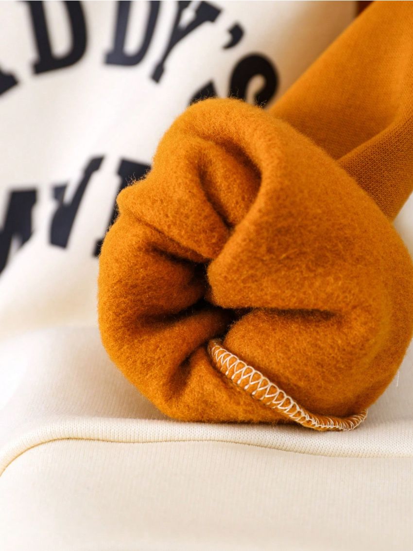 SHEIN Young Boy Color Block Hoodie With Raglan Sleeve