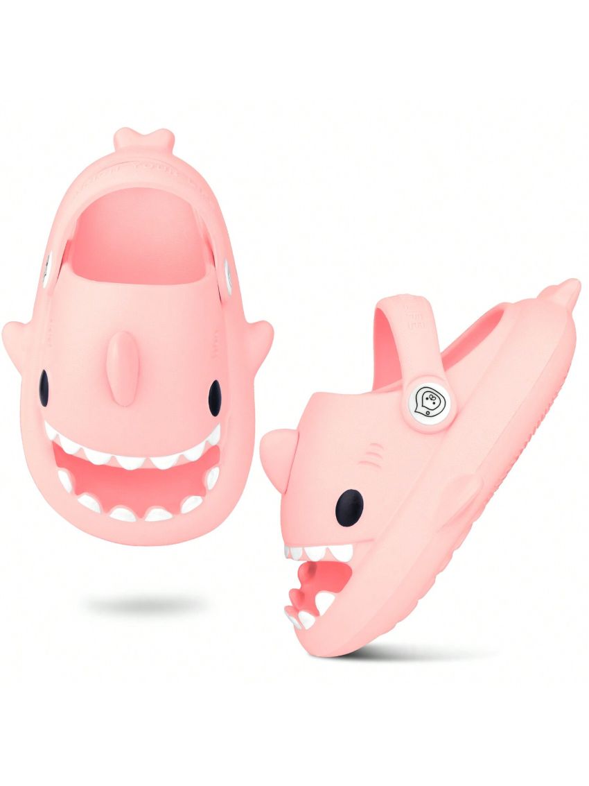 Kids Shark Slides Pillow Shower Slippers Quick Dry Sandals Boys Girls Comfy Cloud Slides Summer Non-Slip Thick Sole Beach Pool shoes