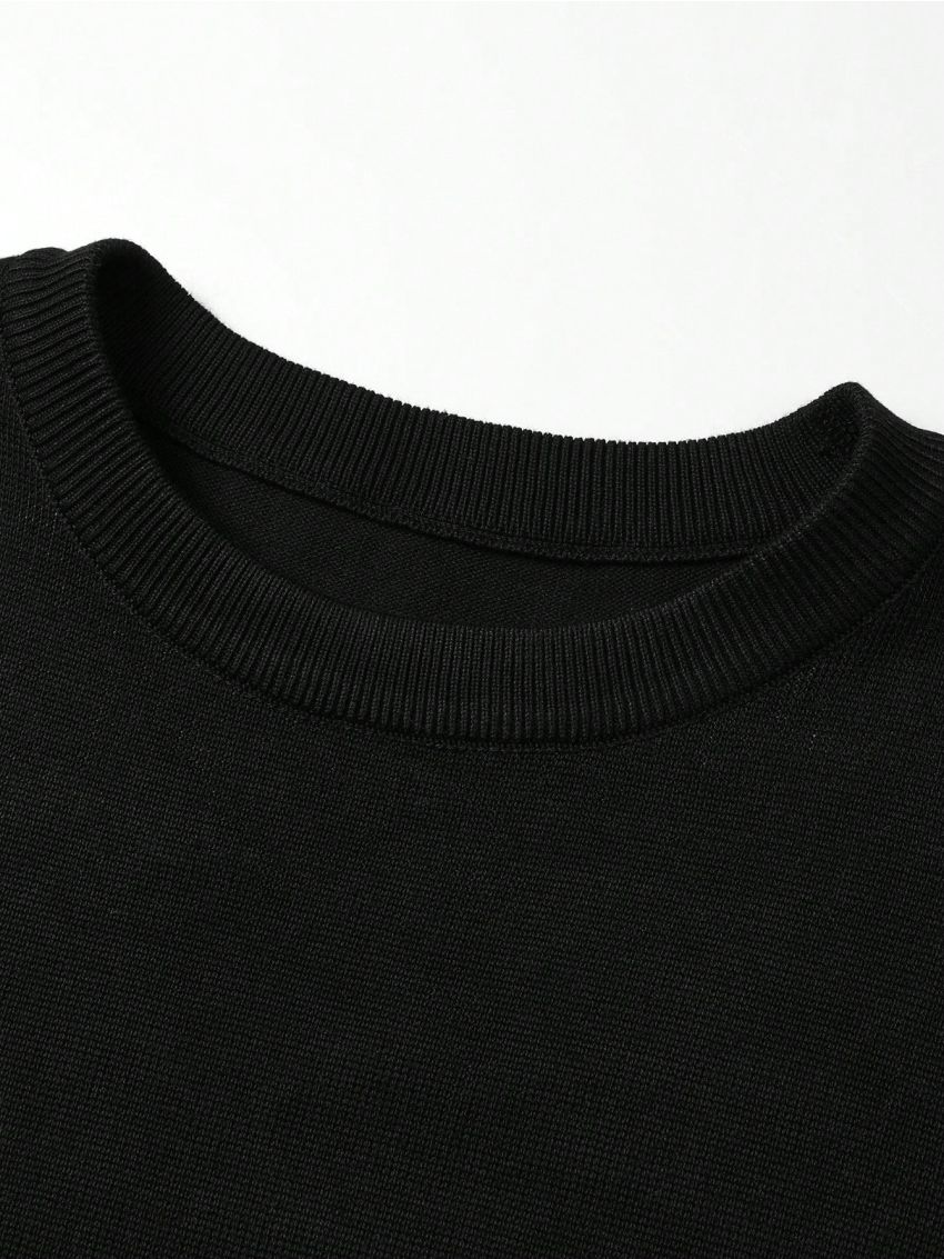 Manfinity Homme Men's Round Neck Sweater With Stripe Pattern