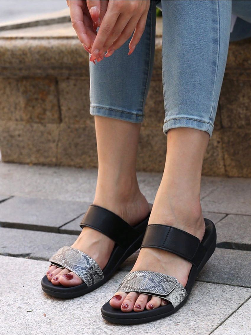 MEGNYA Plantar Fasciitis Healing Slides for Women, Comfort Orthotic Arch Support Sandals for Flat Feet and Foot Pain Recovery