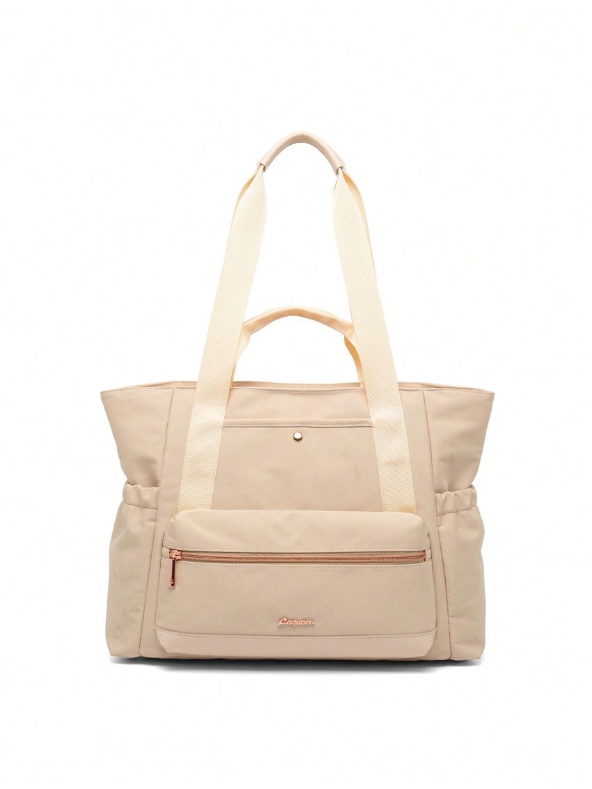 1pc New Large Capacity Oxford Cloth Mommy Bag Multi-functional Baby Diaper Bag Handheld Shoulder Bag, Suitable For Travel And Storage