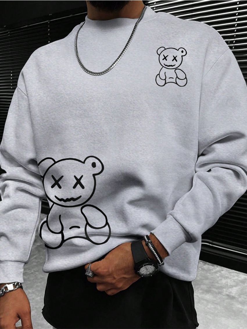 Manfinity Hypemode Men's Cartoon Printed Sweatshirt Without Zipper