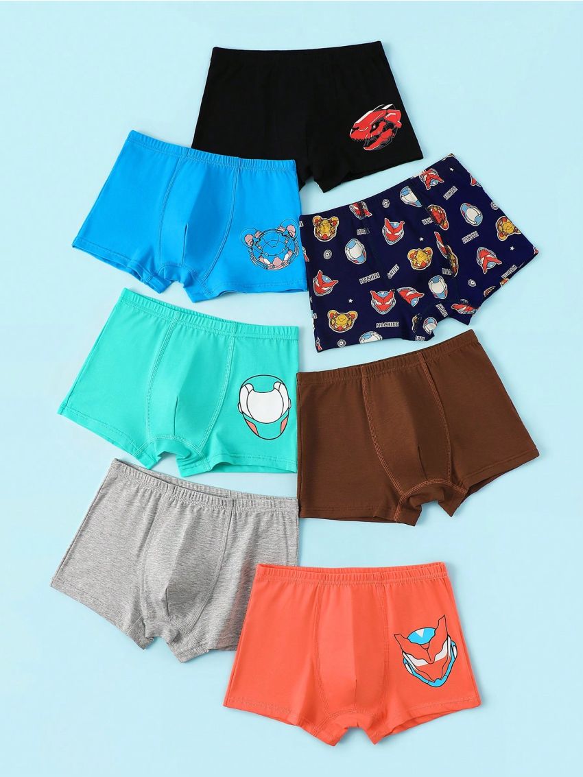 7pcs/Set Tween Boys' Underwear