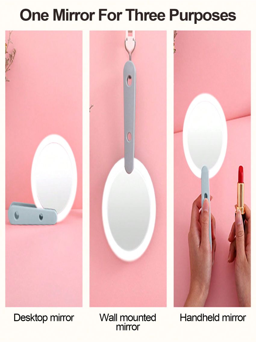 L185 Grey Foldable Led Makeup Mirror