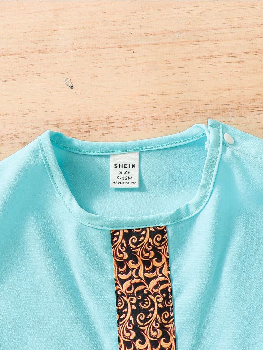 Infant Boys' Classic Blue-green Top For Spring