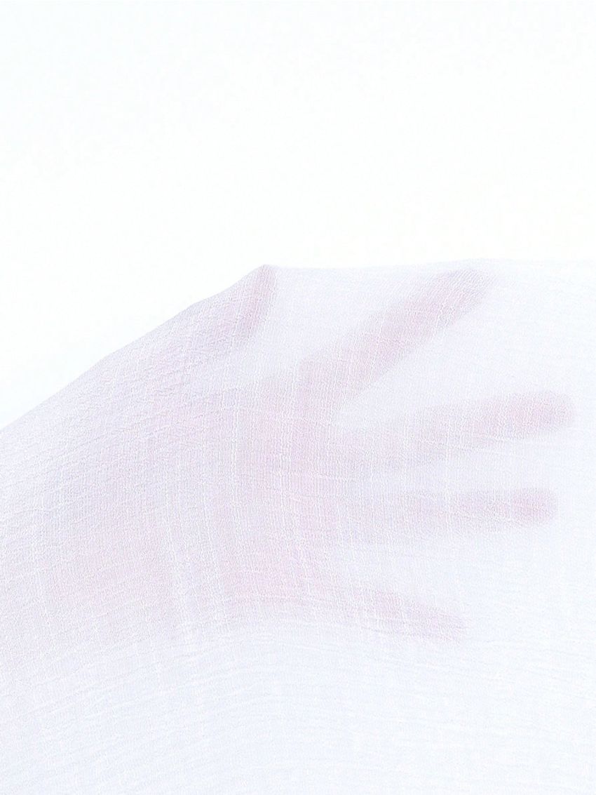 Tween Girl's Crochet Flower Pattern Open Front Kimono