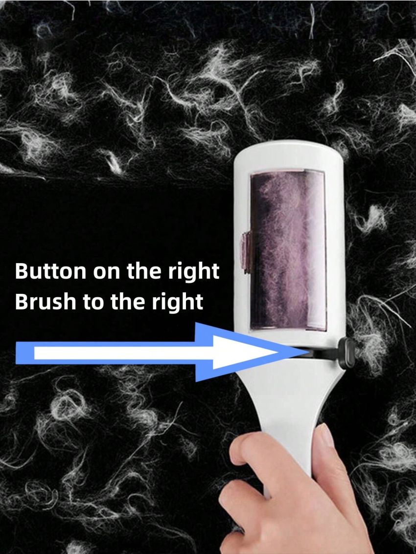 1pc Clothing Static Hair Removal Brush, Portable Lint Roller, Dry Cleaning Adhesive Hair Remover