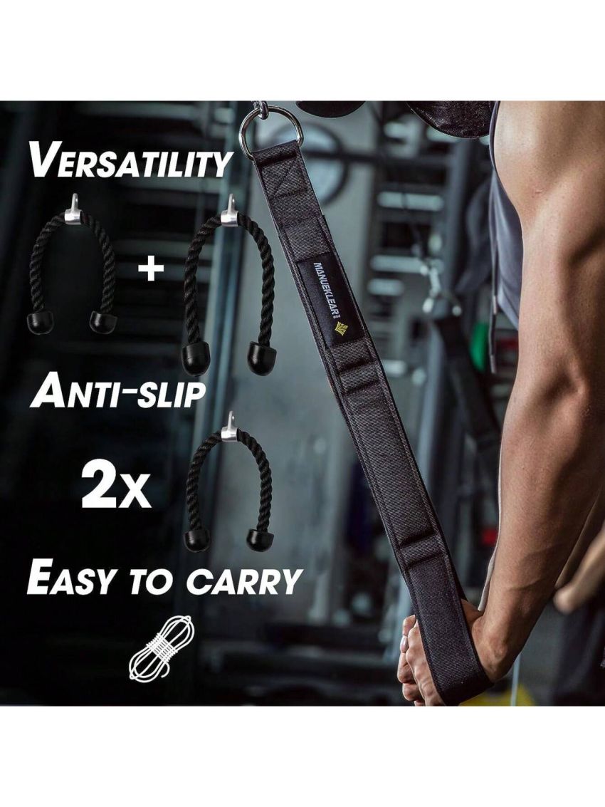Six-hole Triceps Rope Attachment Handle, With Greater Range Of Motion, Six-hole Triceps Pulldown Rope, For Professional Gym Use For Pushdowns, Sit-ups, Face Pulls And More Exercises