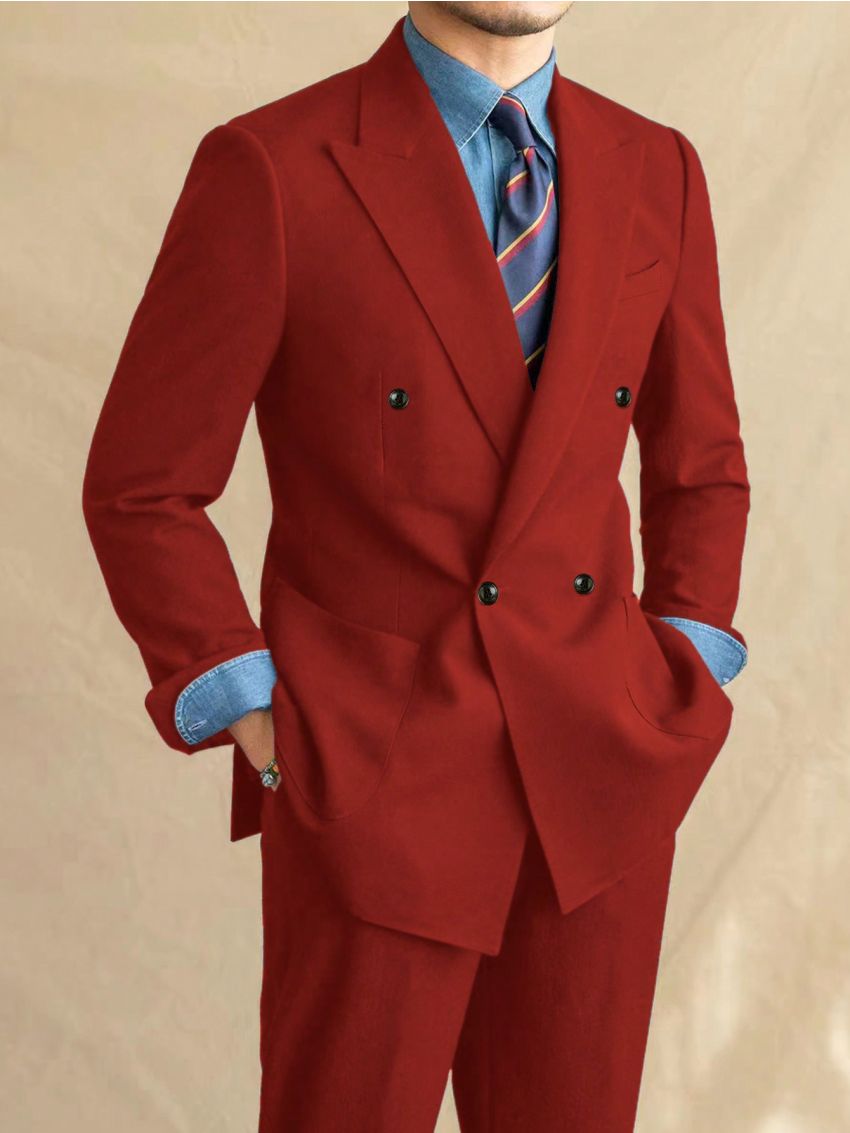 Men's Slim Fit Shawl Collar Blazer & Pants Set