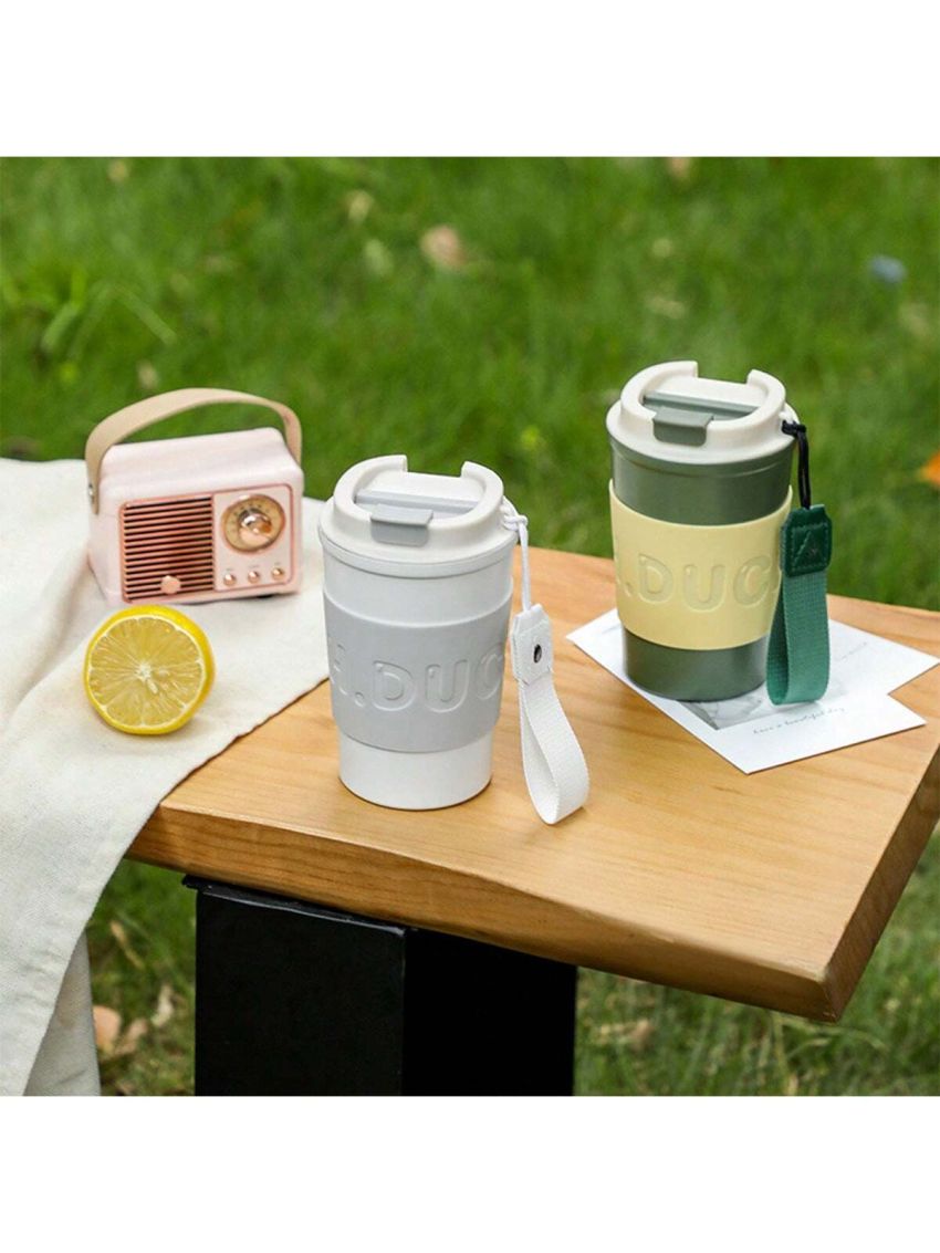 1pc Cartoon High-value Portable Insulated Cup, 304 Stainless Steel Car Cup