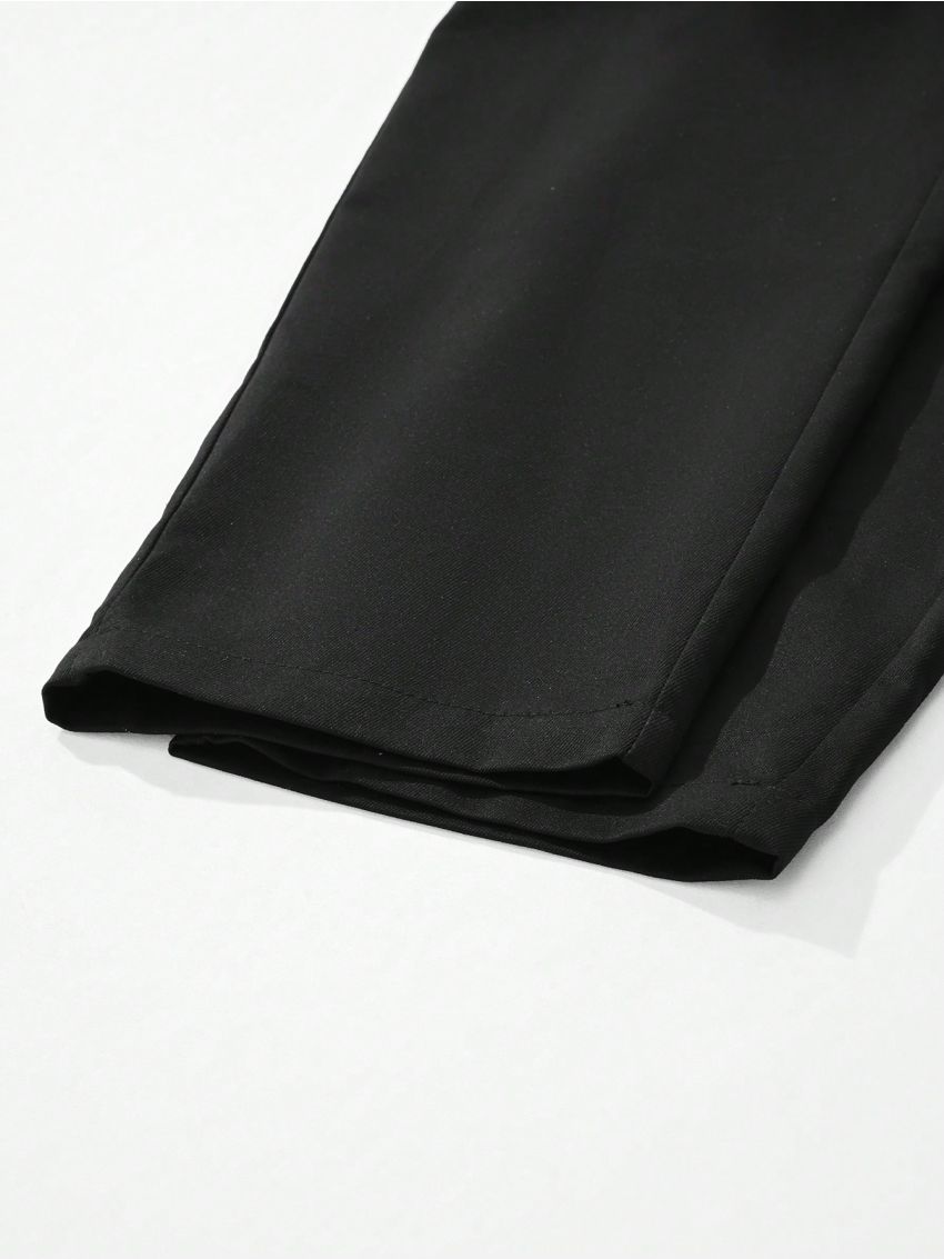 Men's Contrast Color Suit Jacket And Pants Set