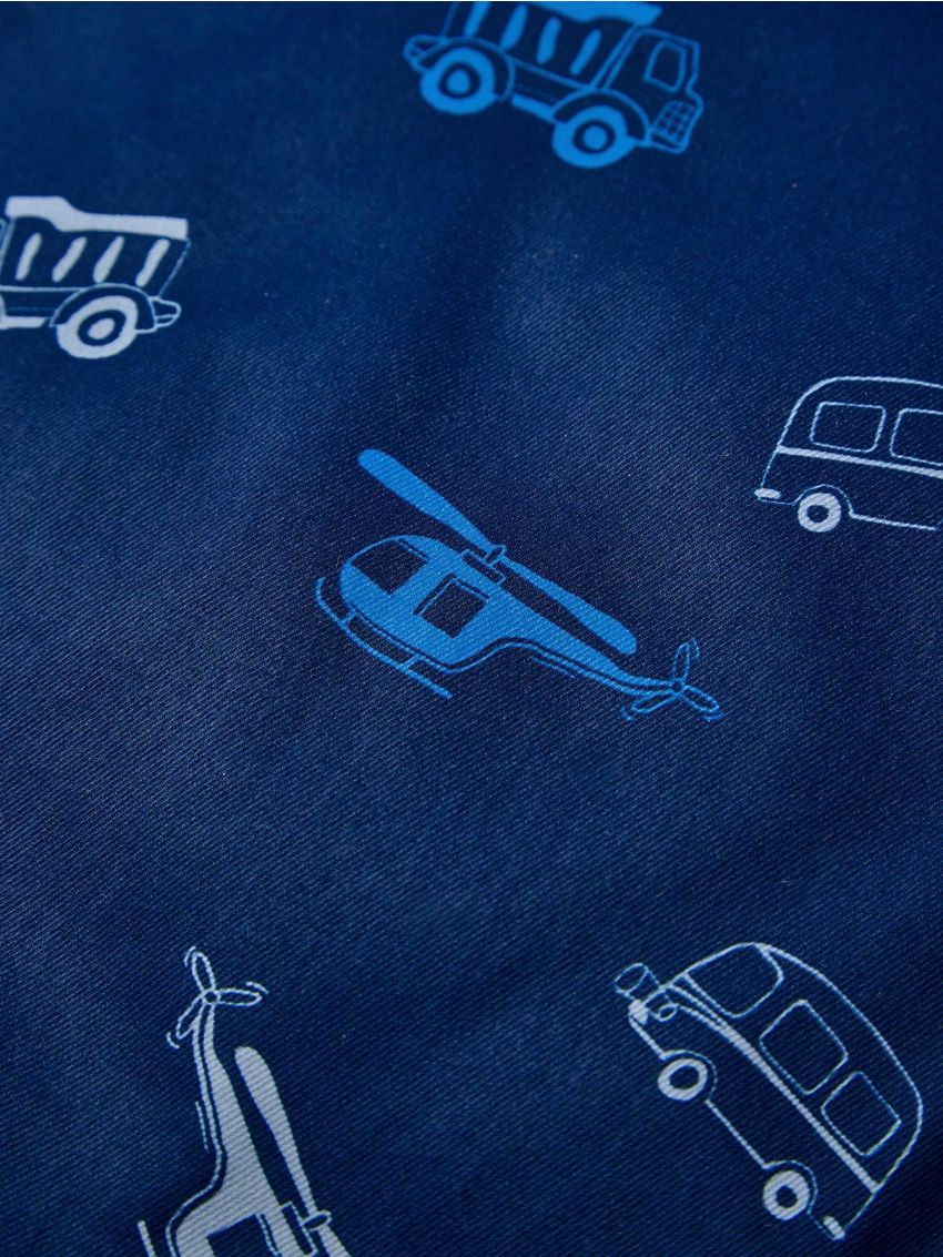 Cozy Cub Infant Boys' Zipper Front Casual Hooded Jacket With Cartoon Pattern