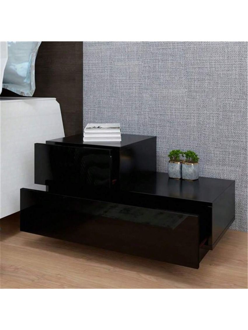 P2 Grade 15mm Led Nightstand 2 Drawer Bedside End Table Bedroom