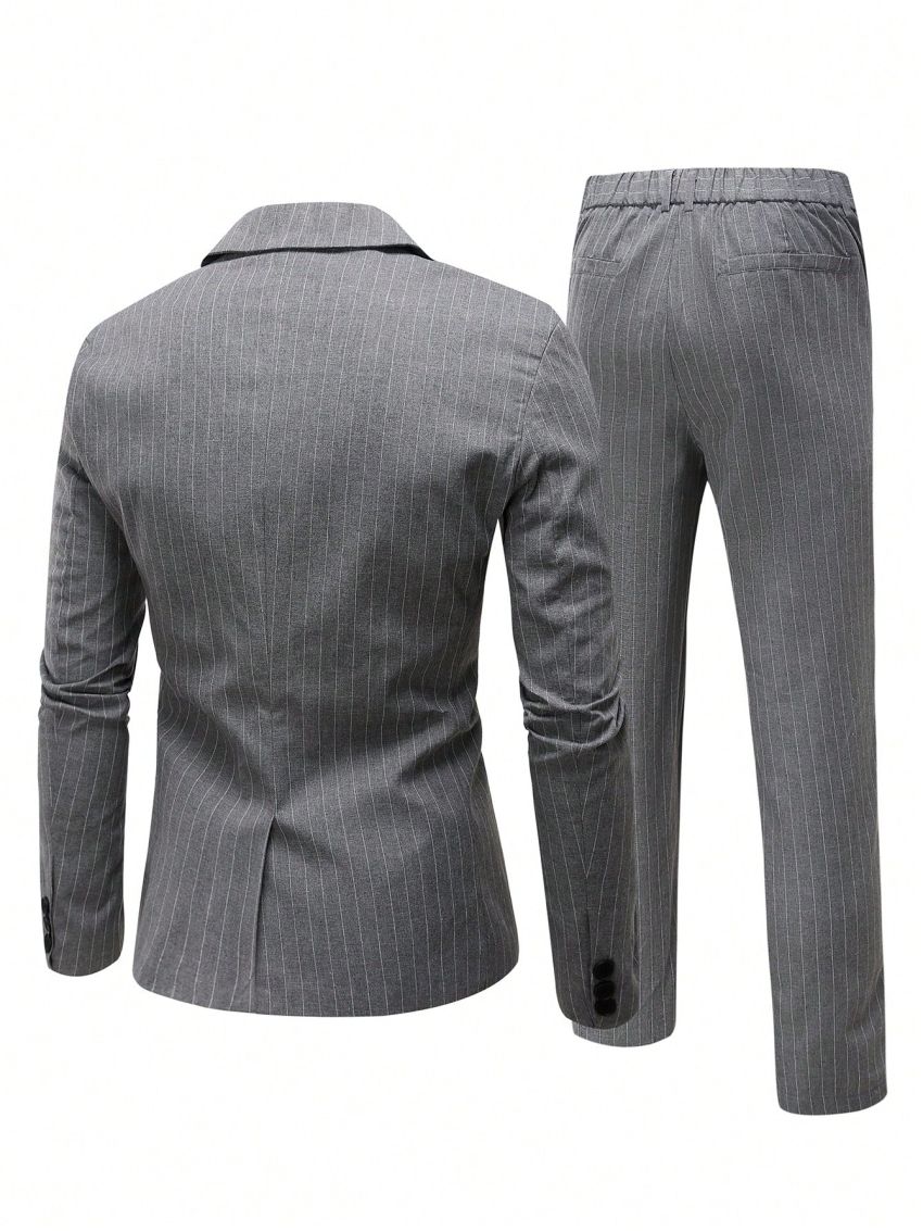 Manfinity Mode Men's Striped Suit Set