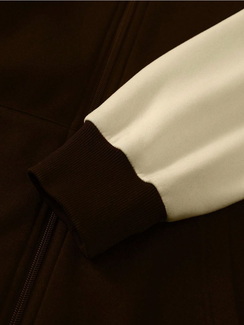 Men's Plus Size Colorblock Zipper Front Hoodie