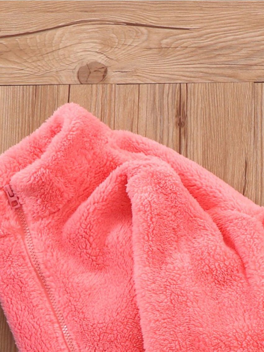 Teenage Girls' Zipper-front Teddy Jacket