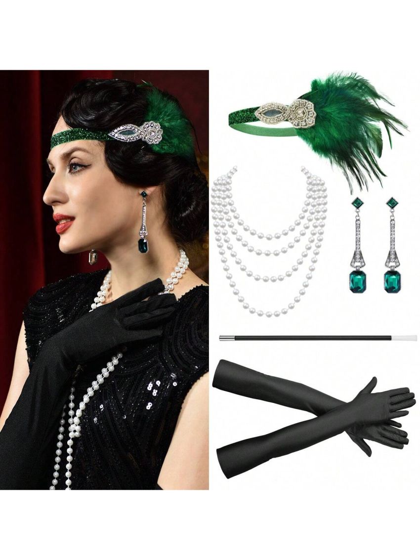 1 Pair Ladies' 1920s Single Party Vintage Long Evening Gloves For Halloween Party, Wedding, Dance, And Dress Accessory, Mother's Day And Teacher's Day Gifts