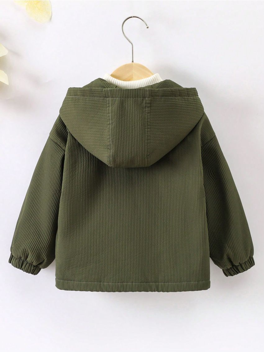 Boys' 3d Pockets Hooded Zipper Jacket