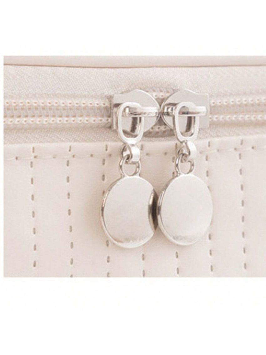 1pc Multifunctional Cake Style Portable Cosmetic Bag With Large Capacity For Travel Toiletries And Makeup