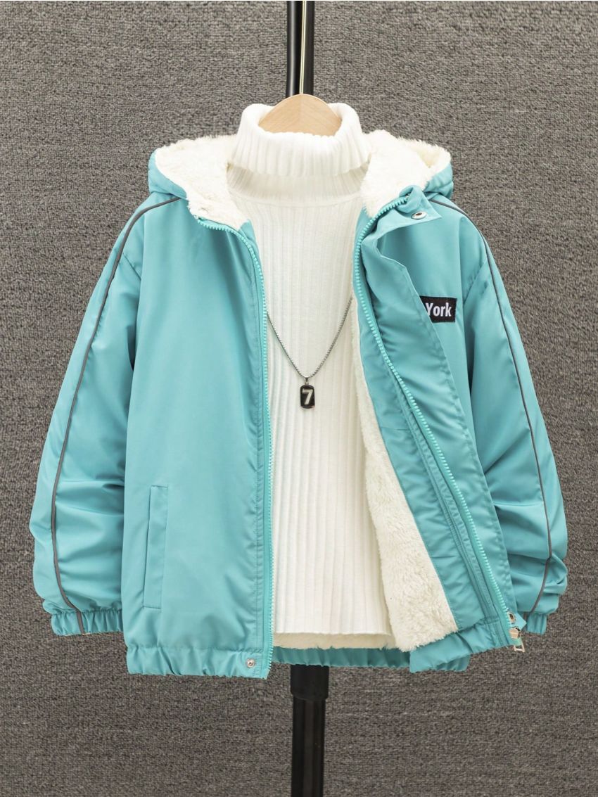 Thickened Warm Jacket Coat For Teenage Boys, Casual Style