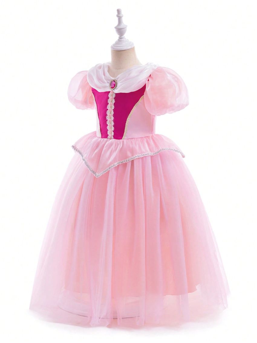 Little Girls' Puff Sleeve Princess Dress