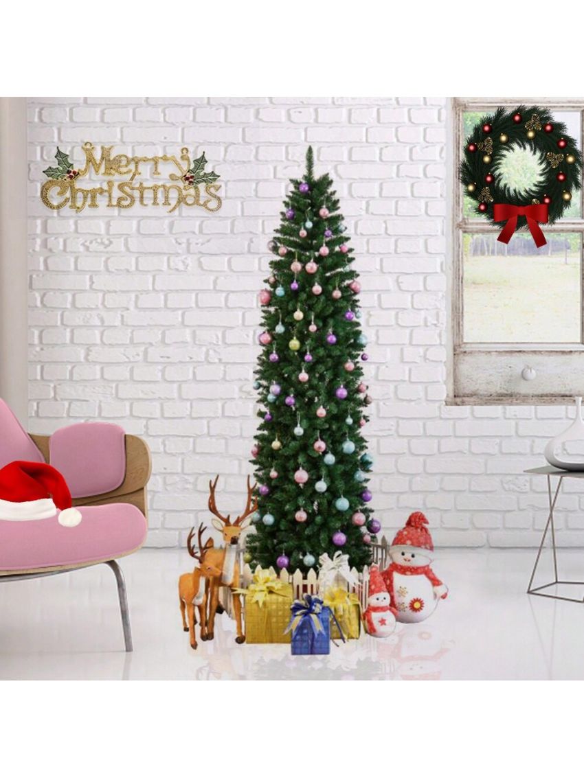 7.5ft Pointed PVC Pen Holder Christmas Tree