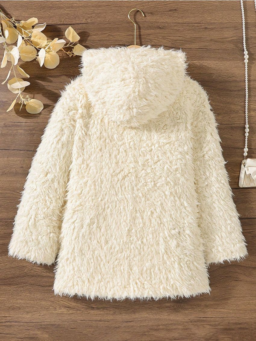 Teen Girls' Long Sleeve Hooded Jacket With White