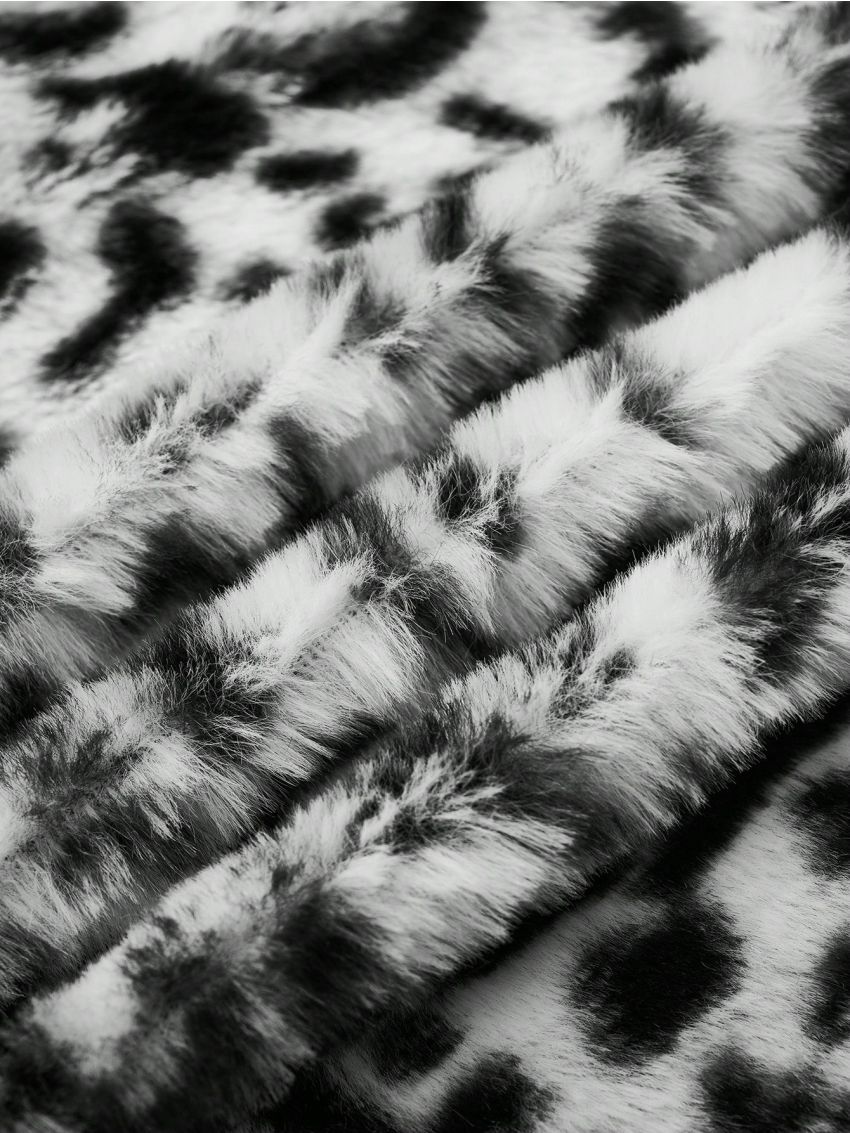 Women'S Plus Size Leopard Print Front Open Jacket