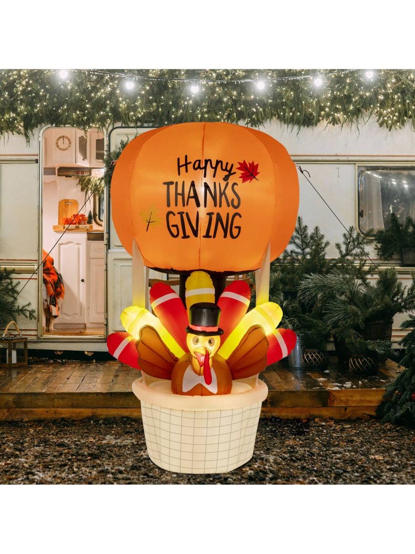 6ft 15W 5 LED Lights Turkey Hot Air Balloon Garden Turkey Decoration