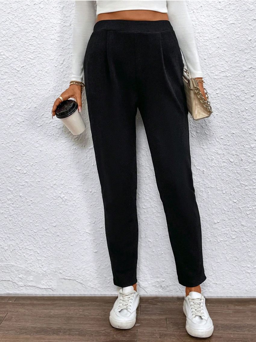 SHEIN Essnce Solid Carrot Pants