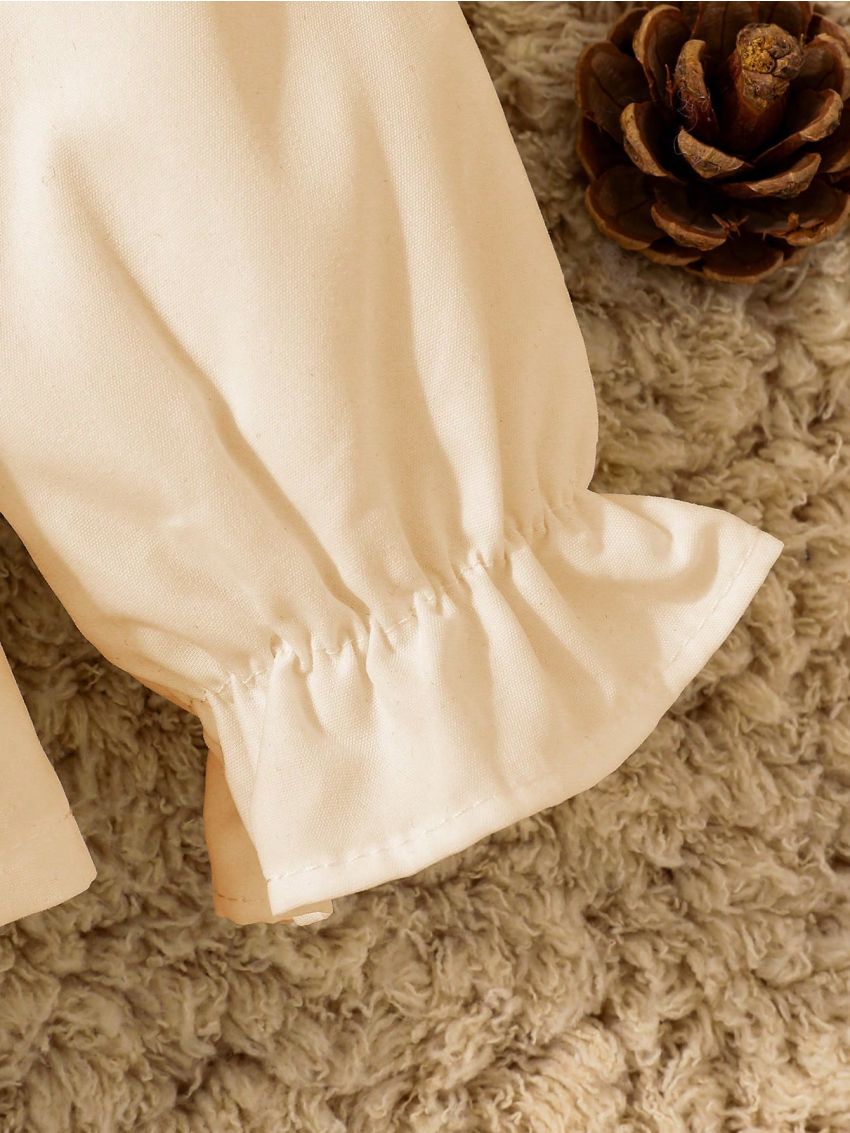 Baby Girl's Romantic & Elegant Embroidery Hollow Out Doll Collar Top