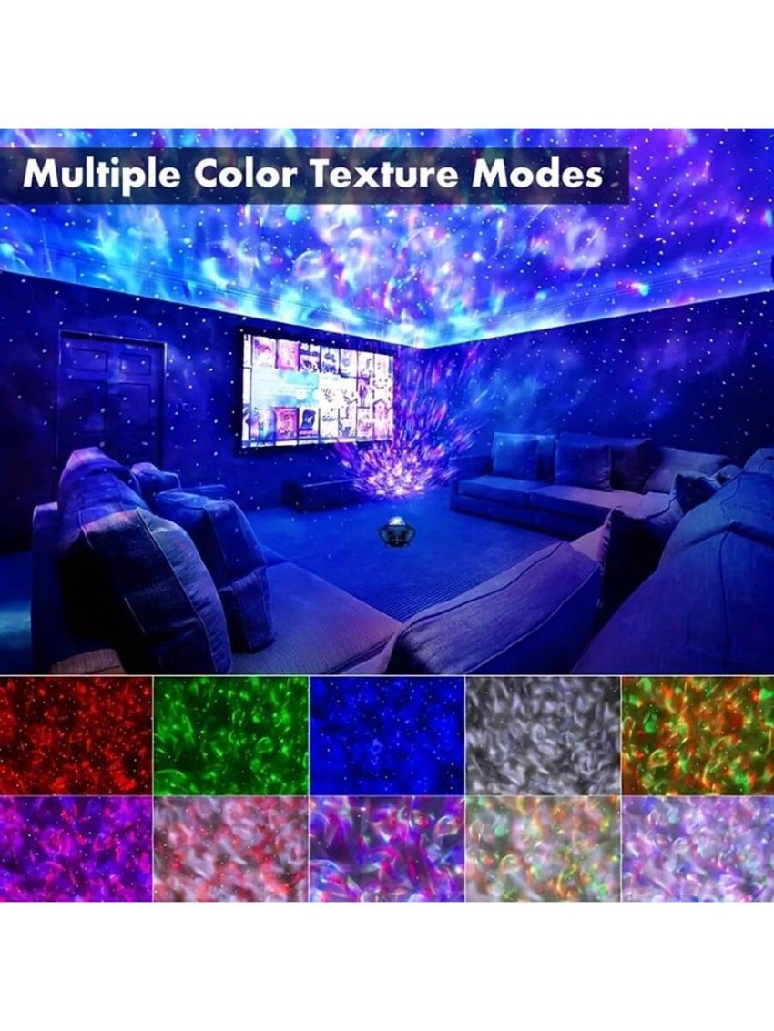 1pc Star Projector Galaxy Night Light Projector, 4 In 1 Starry Projector Light ,Music Speakers And Timer,Adjustable Color Galaxy Projector,Perfect For Bedroom,Party Light,Room Decor, For Halloween,Christmas Gifts