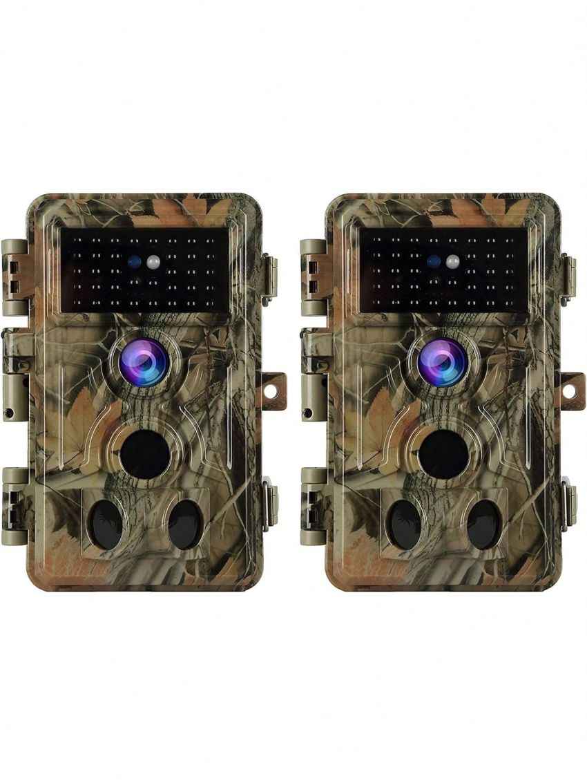 BlazeVideo 2-Pack 24MP 1296P H.264 Outdoor Waterproof Trail Game & Deer Cameras with No Glow Night Vision Video Motion Activated 0.1S Trigger Time for Wildlife Hunting and Home Security Surveillance