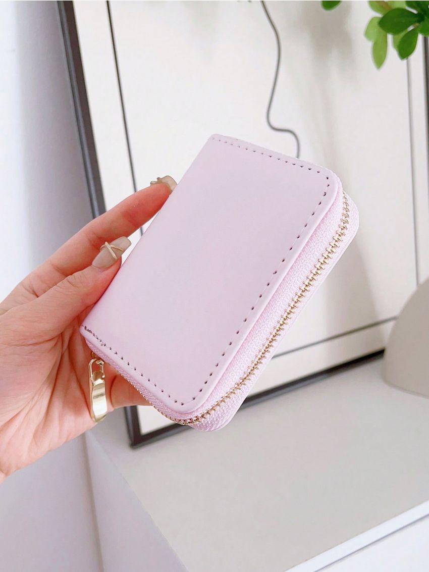 Maryam Alam Pink Short Wallet With Stars, Sun And Moon Patterns, Coin Purse