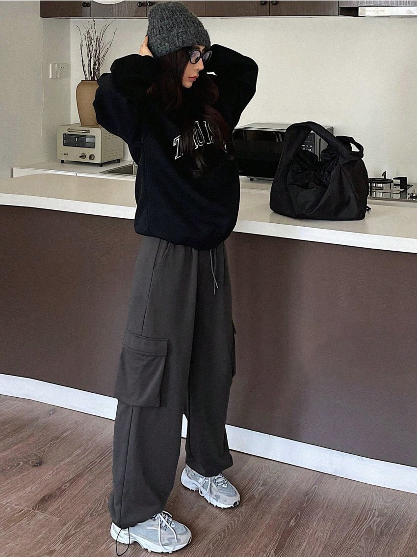 Dazy-Less Women'S Drawstring Waist Cargo Shorts With Pockets