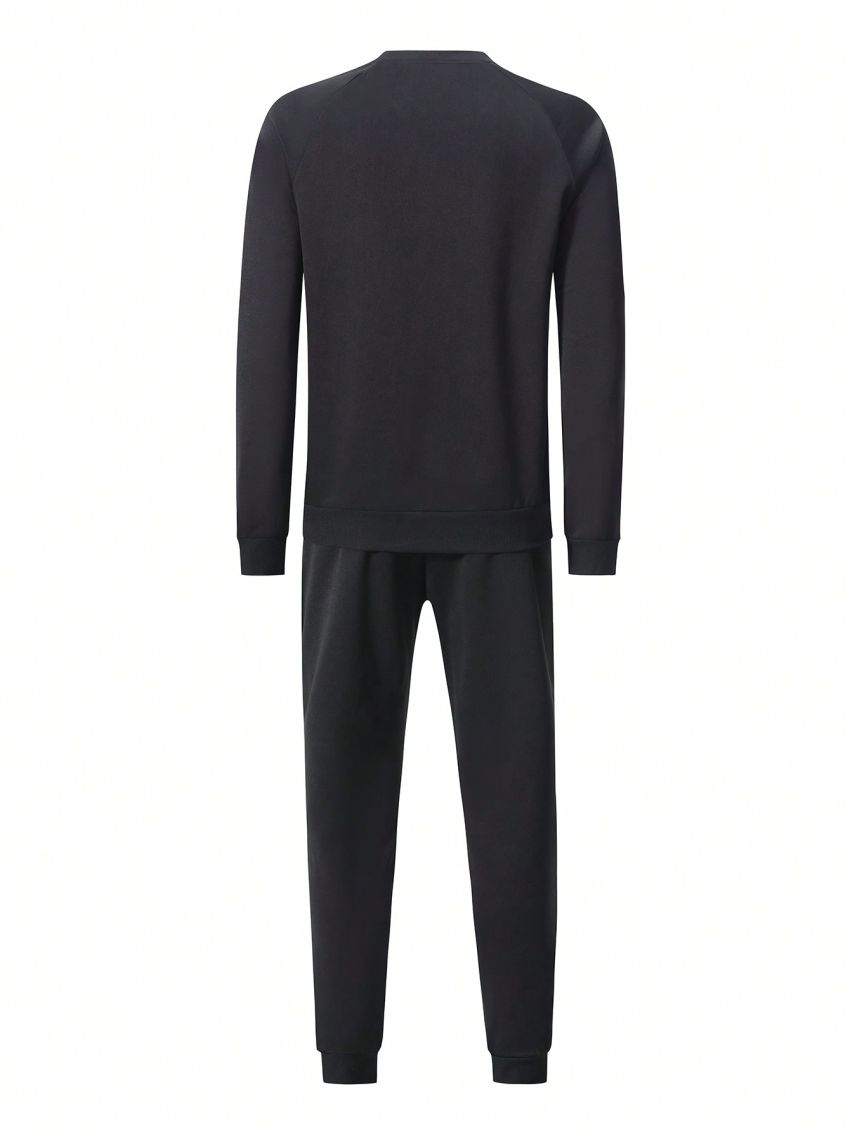 Daily&Casual Men's Color-block Raglan Sleeve Sports Suit