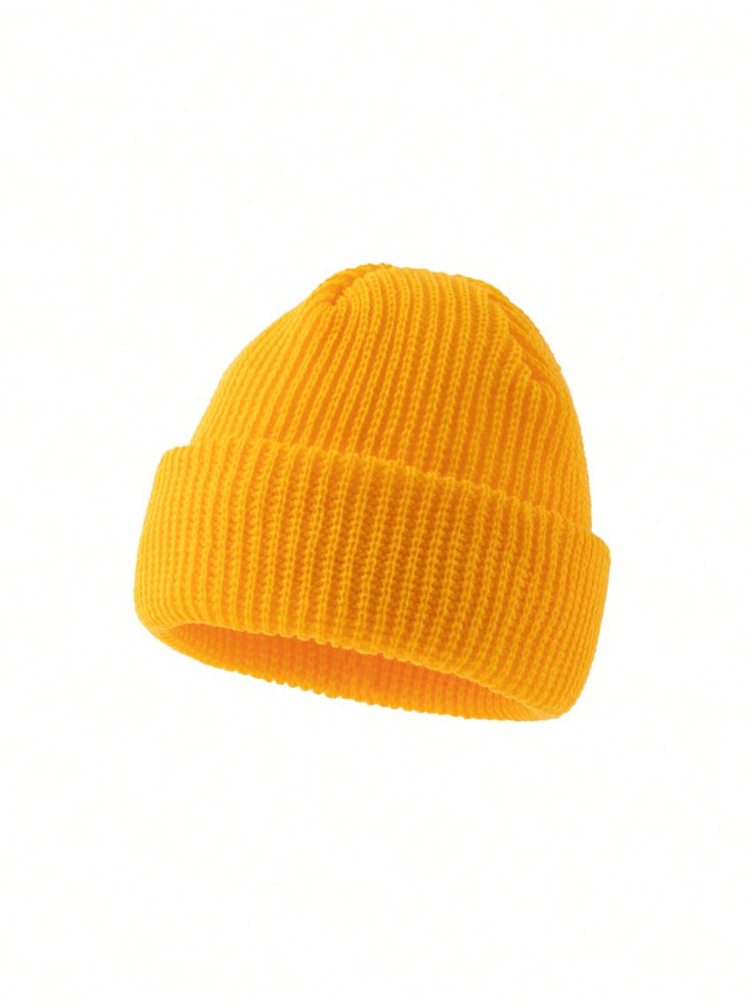 Solid Color Knitted Men's Beanie