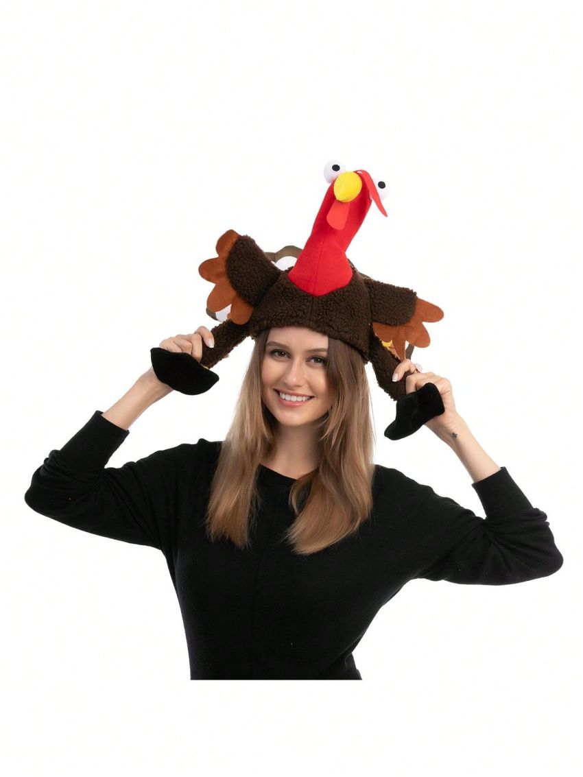 JOYIN Thanksgiving Turkey Hat Wings Moving for Thanksgiving Trot Dress Up Party, Role Play and Carnival Cosplay (Brown)
