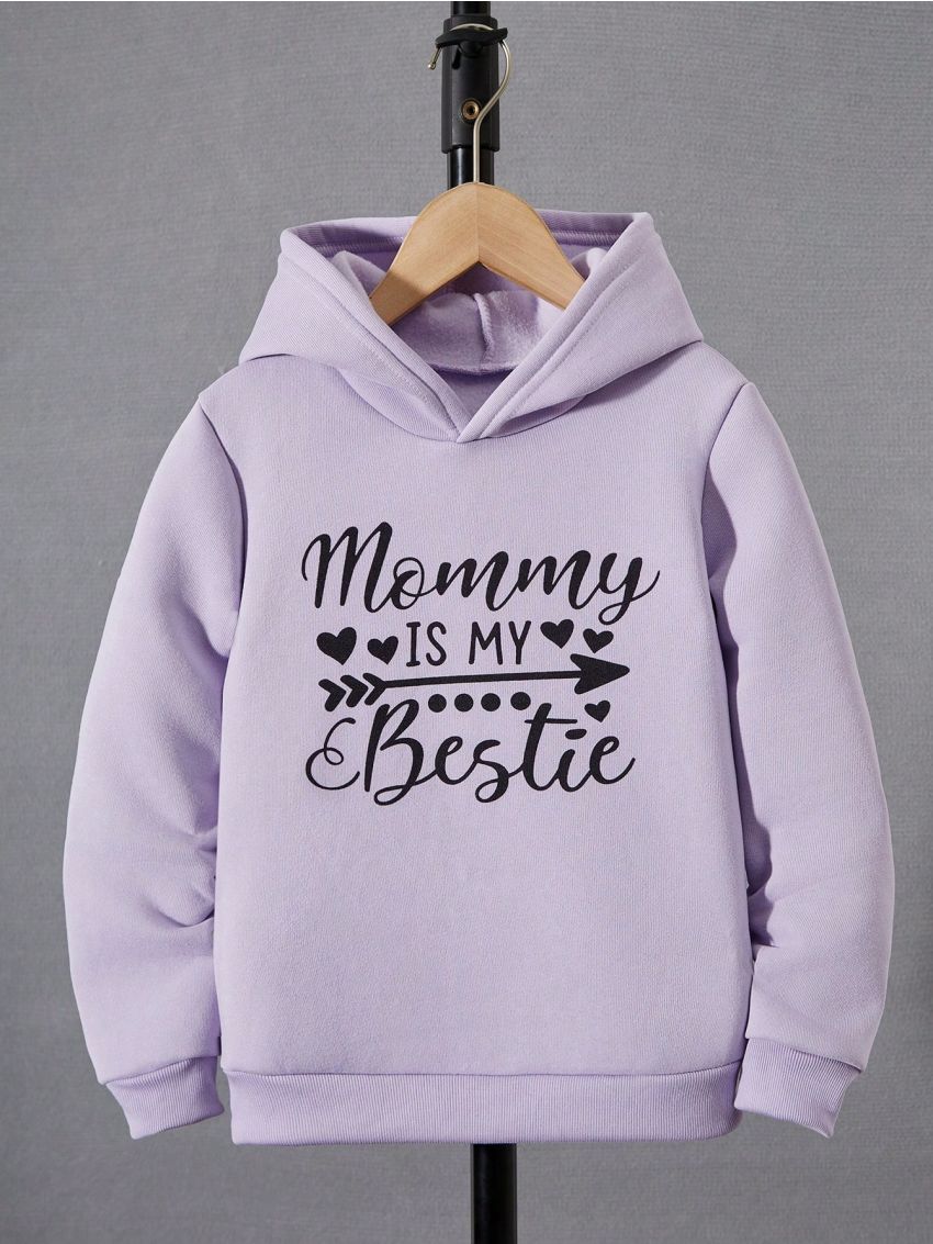 Tween Girls' Hooded Sweatshirt With Slogan Print