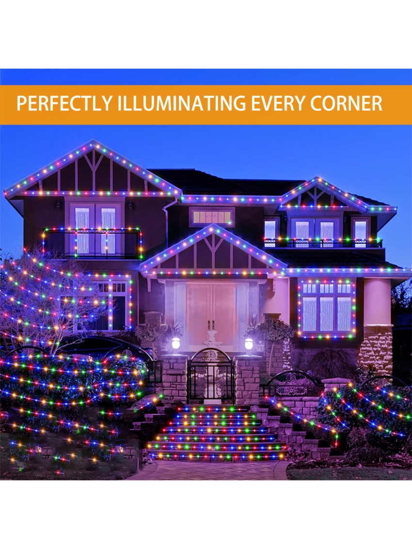 One Set Six Colors 30m/300 Leds, 50m/500 Leds, 100m/1000 Leds 24v Low Voltage Rubber String Light, Waterproof With Remote Control Timer/brightness/speed/12 Modes, Suitable For Christmas, Halloween, Various Festival Parties, Lawn, Garden, Terrace