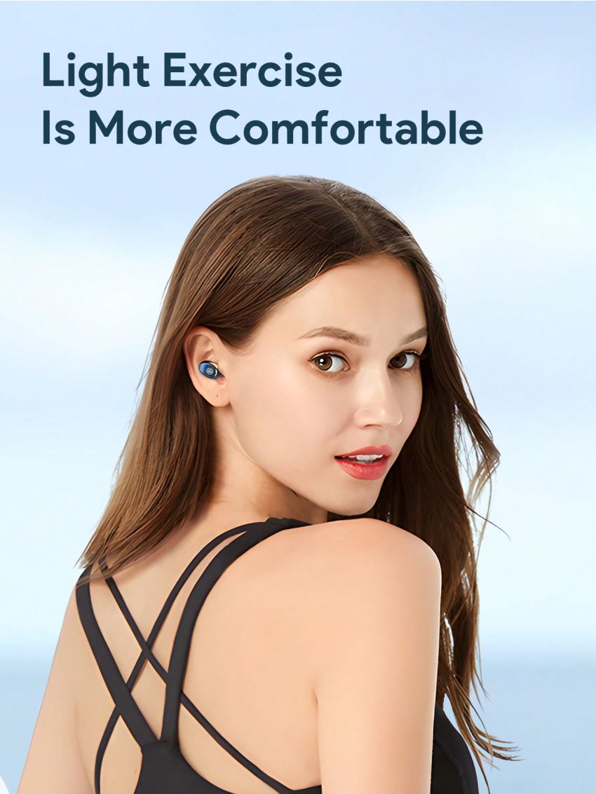 Teckwe Wireless Earbuds,High-End Wireless Headphones With LED Power Display,Noise Canceling, IPX7 Waterproof,Weightless And Comfortable In-Ear & 8MM Speaker,3Hrs Play Continuously & The Charging Box Can Be Charged 15 Times Perfect Gift For Birthdays