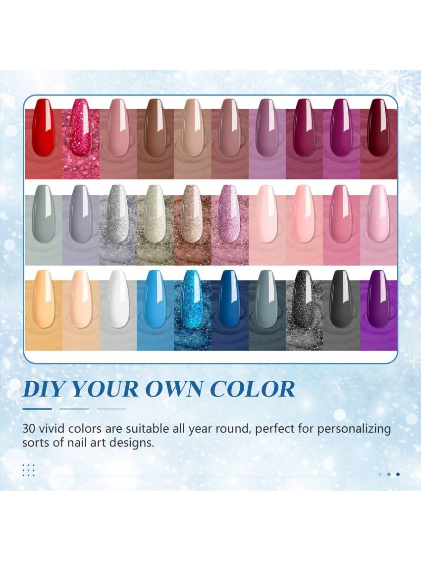 Saviland 39pcs Dip Powder Nail Kit - 30 Colors Dip Powder Set Nail Dip Powder Kit with 4*15ml Dip Liquid Set Base & Top Coat Activator Brush Saver Nail Art Tools for French Manicure Nail Salon DIY at Home