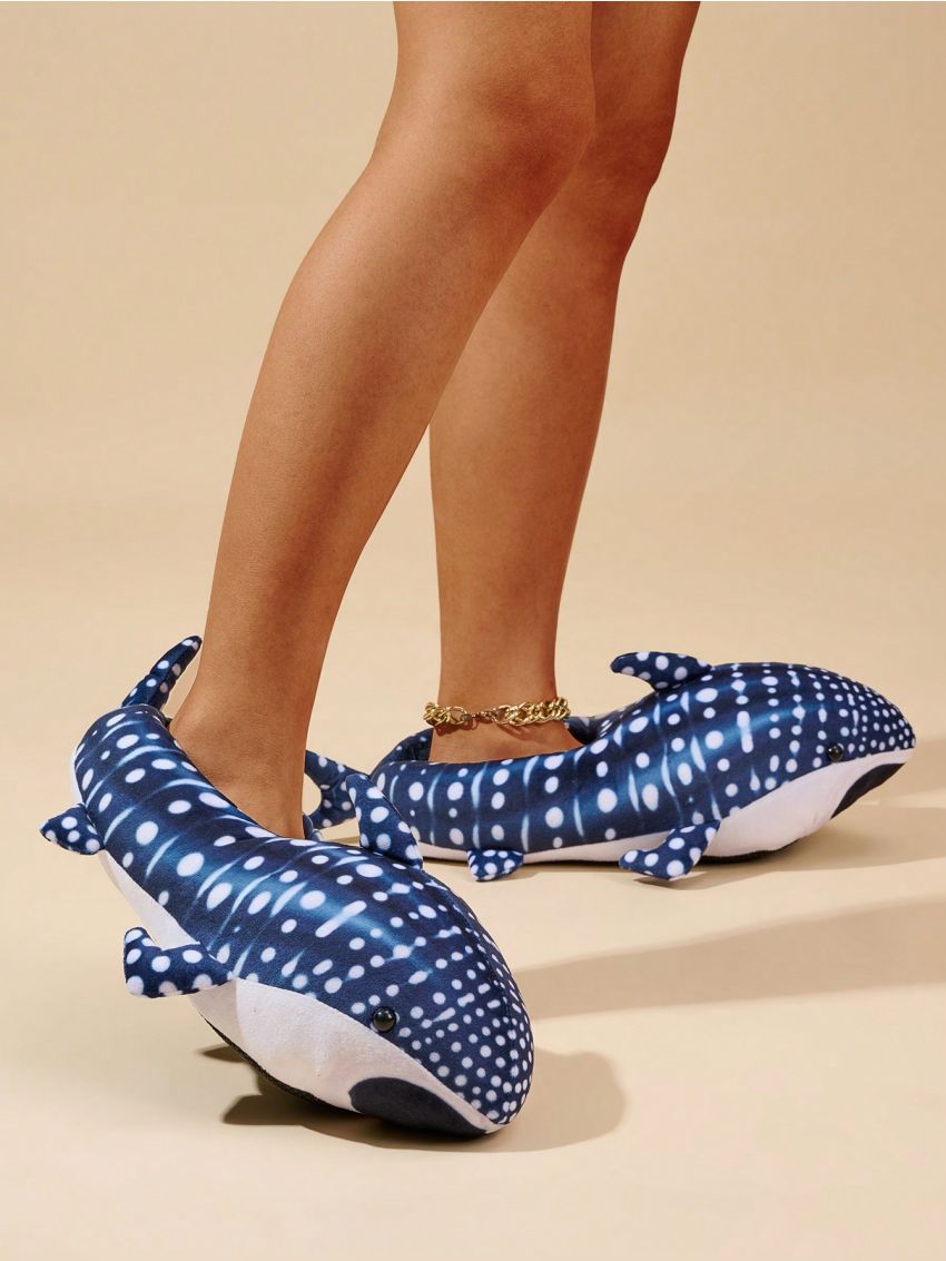 New Shark Slippers Comfortable Slippers Winter Warm Home Furnishing Cartoon Cute Anti-slip Funny