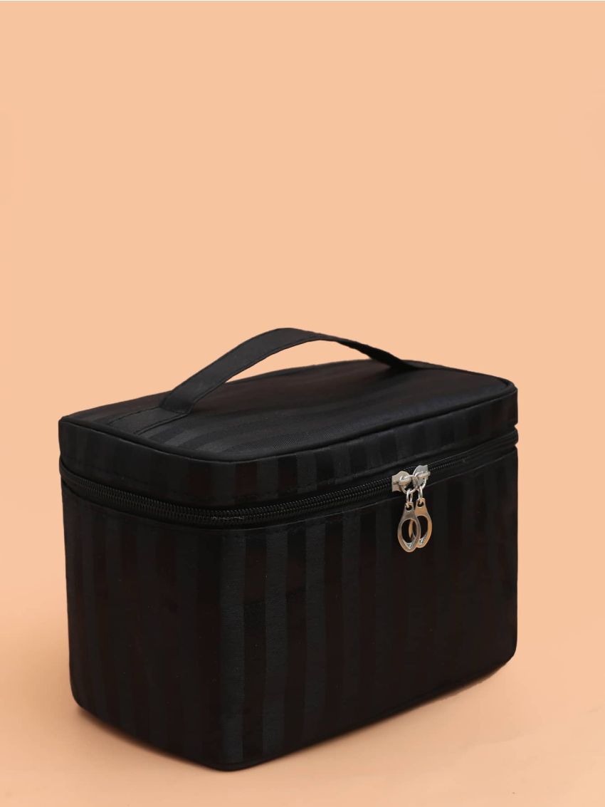 Striped Square Makeup Bag , Travel Essentials