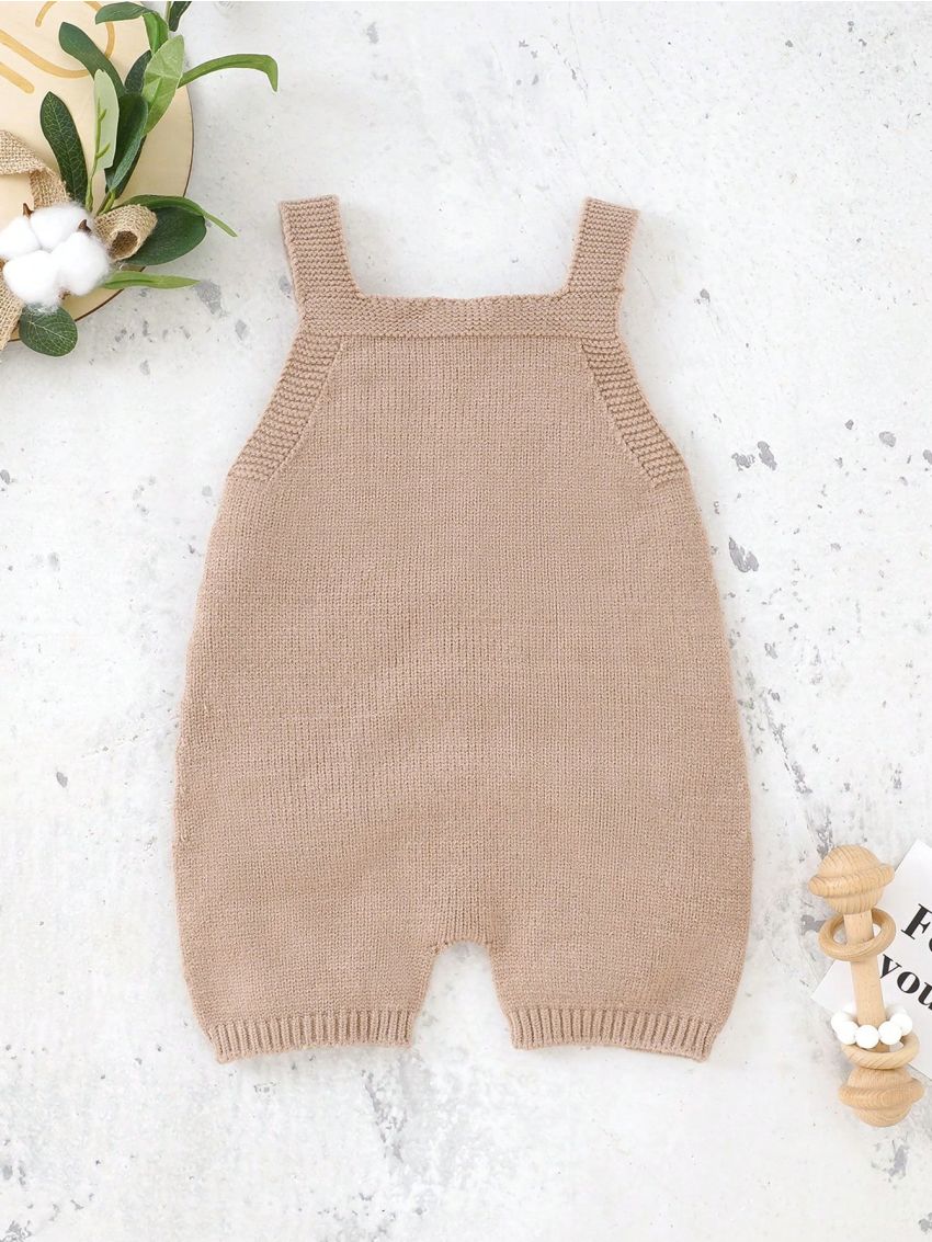 SHEIN Baby Boy'S Suspender Sweater Romper
