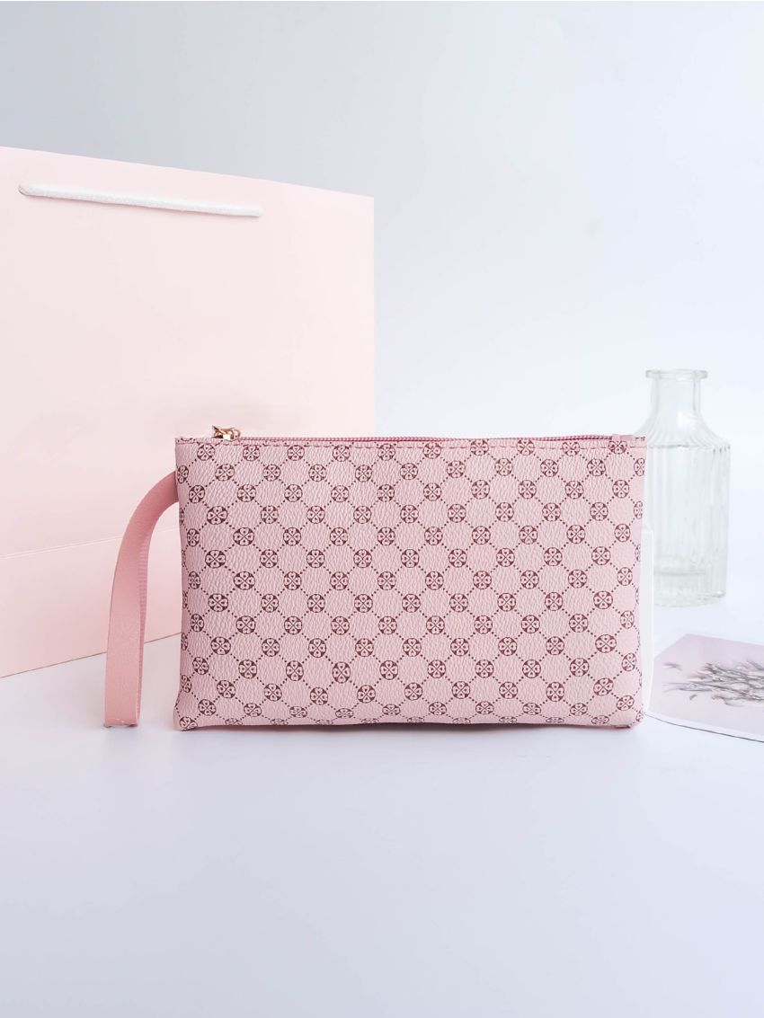 Mini Graphic Print Clutch Bag