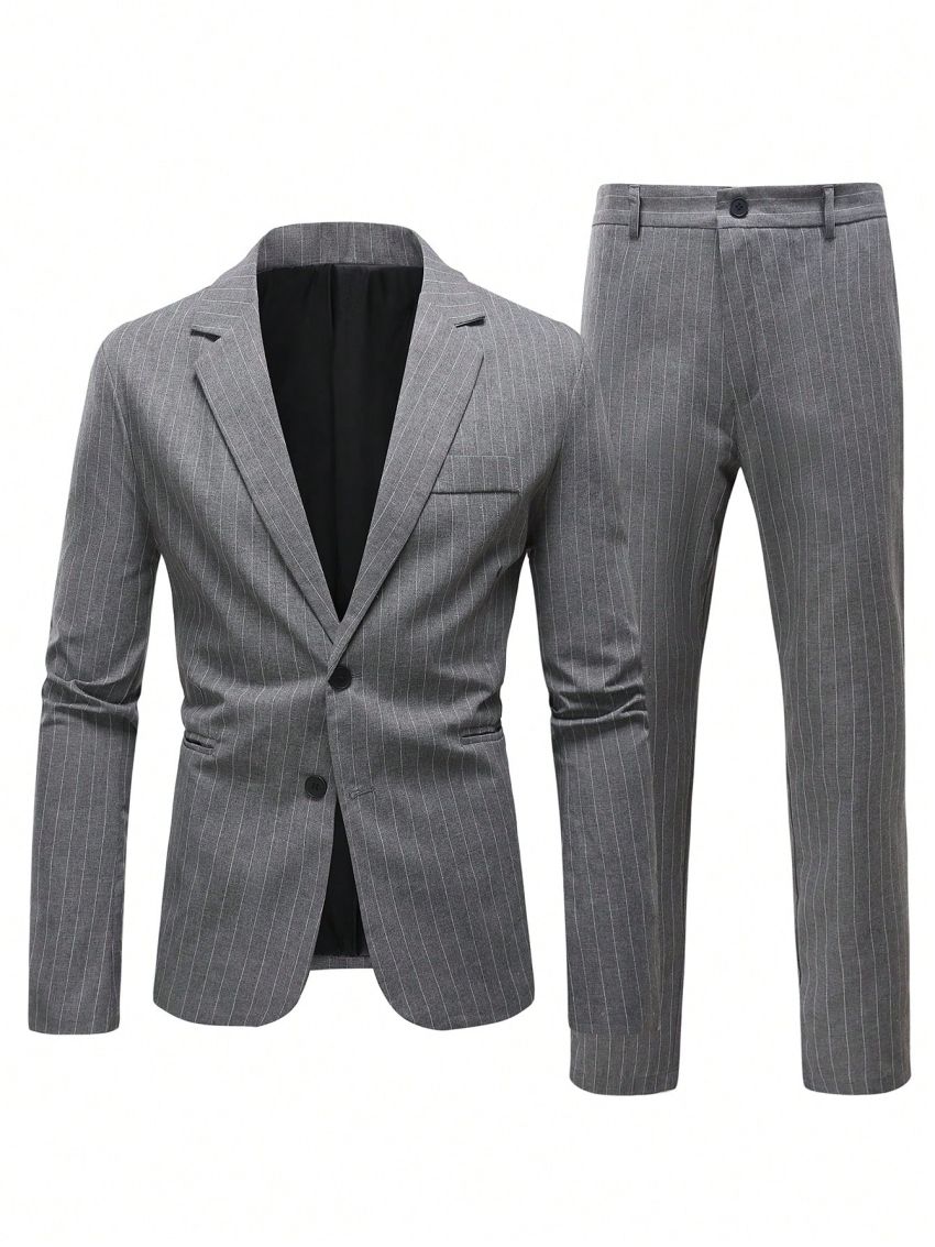 Manfinity Mode Men's Striped Suit Set